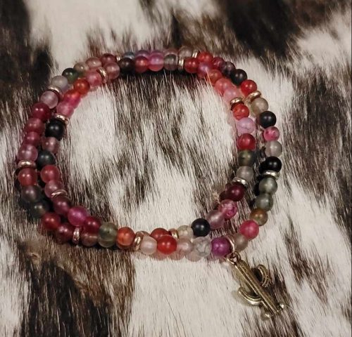 pink cactus charm bracelet 15.00